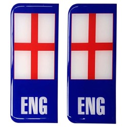 England Number Plate Sticker Decal Badge ENG St. George Flag 3d Resin Gel Domed