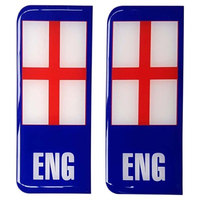 England Number Plate Sticker Decal Badge ENG St. George Flag 3d Resin Gel Domed