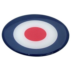 Moped Scooter Sticker Decal Oval Badge Mod Target Resin Gel 3D Domed Badge