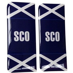 Scotland Number Plate Sticker Decal Badge SCO Flags 3d Resin Gel Domed