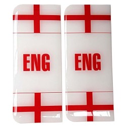 England Number Plate Sticker Decal Badge ENG Flags 3d Resin Gel Domed