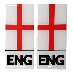 England Number Plate Sticker Decal Badge ENG St. George Flags 3d Resin Gel Domed