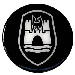 Wolfsburg Edition Car Sticker Decal Badge Round German Crest Resin Gel 3D Domed 100mm