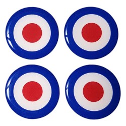 Mod Target Sticker Decal Badge Moped Scooter Resin Gel 3D Domed 40mm