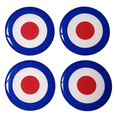 Mod Target Sticker Decal Badge Moped Scooter Resin Gel 3D Domed 40mm