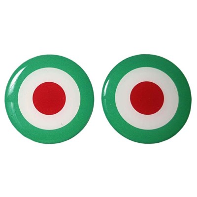 Mod Target Sticker Decal Badge Italy Moped Scooter Resin Gel 3D Domed 50mm