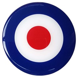 Mod Target Sticker Decal Badge Moped Scooter Resin Gel 3D Domed 75mm