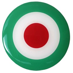 Mod Target Sticker Decal Badge Italy Moped Scooter Resin Gel 3D Domed 100mm
