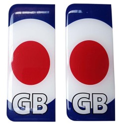 GB Number Plate Sticker Decal Badge Mod Target 3d Resin Gel Domed