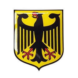 Germany Car Sticker Decal Badge Shield Deutschland Coat of Arms Bundesadler Resin Gel 3D Domed