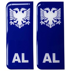 Albania Number Plate Sticker Decal Badge Albanian Eagle Flag 3d Resin Gel Domed