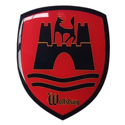 Wolfsburg Edition Car Sticker Decal Badge Shield German Crest Resin Gel 3D Domed 1pk