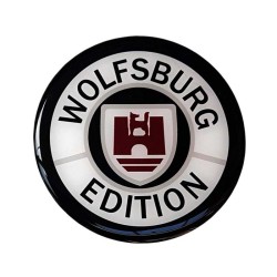 Wolfsburg Edition Car Sticker Decal Badge Round German Crest Resin Gel 3D Domed 80mm
