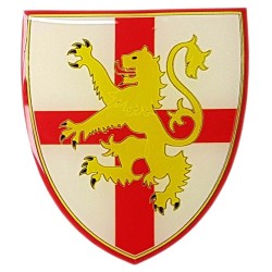 England Car Sticker Decal Badge Shield St. George Cross Lion Flag Resin Gel 3D Domed