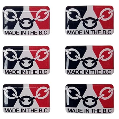 Made In The Black Country Flag Sticker Decal Badge Resin Gel 3D Domed 26mm x 16mm