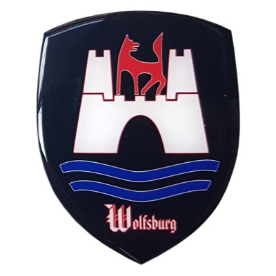 Wolfsburg Crest Series 2 Beetle 1960 - 1963 Car Sticker Decal Badge Shield German Resin Gel 3D Domed