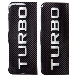 Turbo Number Plate Sticker Decal Badge Carbon 3D Resin Gel Domed