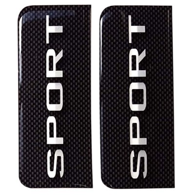 Sport Number Plate Sticker Decal Badge Carbon 3D Resin Gel Domed