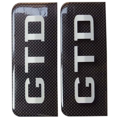 GTD Number Plate Sticker Decal Badge Carbon 3D Resin Gel Domed