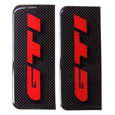 GTI Number Plate Sticker Decal Badge Carbon & Red 3D Resin Gel Domed GTI Number Plate Sticker Decal Badge Carbon & Red 3D Resin Gel Domed