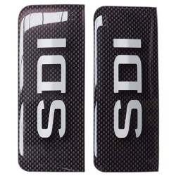 SDI Number Plate Sticker Decal Badge Carbon 3D Resin Gel Domed