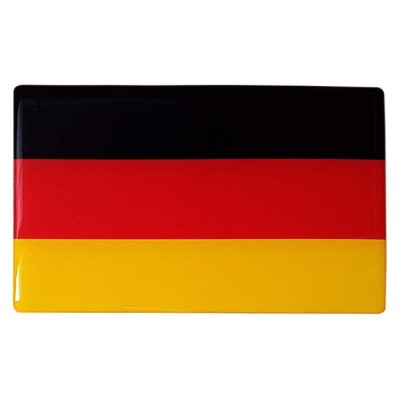 Germany German Deutschland Flag Sticker Decal Badge 3d Resin Gel Domed 1 Pack 104mm x 64mm