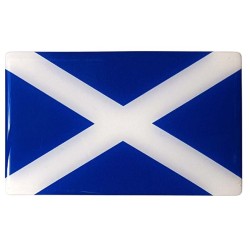 Scotland Scottish Saltire Flag Sticker Decal Badge 3d Resin Gel Domed 1 Pack 104mm x 64mm