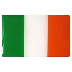 Ireland Irish Eire Flag Sticker Decal Badge 3d Resin Gel Domed 1 Pack 104mm x 64mm