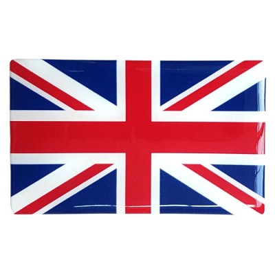 Union Jack British Flag Sticker Decal Badge 3d Resin Gel Domed 1 Pack 104mm x 64mm
