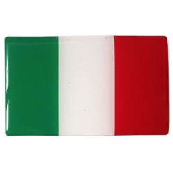 Italy Italian il Tricolore Flag Sticker Decal Badge 3d Resin Gel Domed 1 Pack 104mm x 64mm