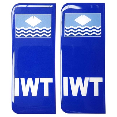 Isle of Wight Number Plate Sticker Decal IWT Flag Badge 3d Resin Gel Domed