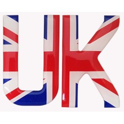 UK Union Jack Car Sticker Badge Resin Gel 3D Domed