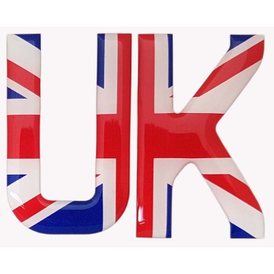 UK Union Jack Car Sticker Badge Resin Gel 3D Domed