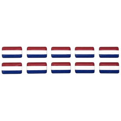 Netherlands Nederland Dutch Flag Sticker Decal Badge 3d Resin Gel Domed 10 Pack 14mm x 8mm