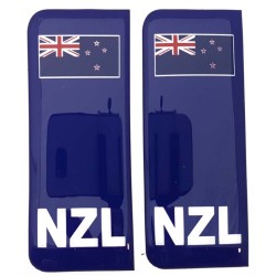 New Zealand Number Plate Blue Sticker Decal Badge Flag NZL 3d Resin Gel Domed