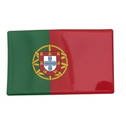 Portugal Portuguese Flag Sticker Decal Badge 3d Resin Gel Domed 1 Pack 104mm x 64mm
