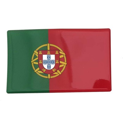 Portugal Portuguese Flag Sticker Decal Badge 3d Resin Gel Domed 1 Pack 104mm x 64mm