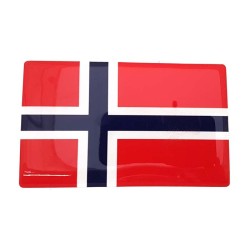 Norway Norwegian Flag Sticker Decal Badge 3d Resin Gel Domed 1 Pack 104mm x 64mm