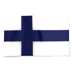 Finland Finnish Flag Sticker Decal Badge 3d Resin Gel Domed 1 Pack 104mm x 64mm