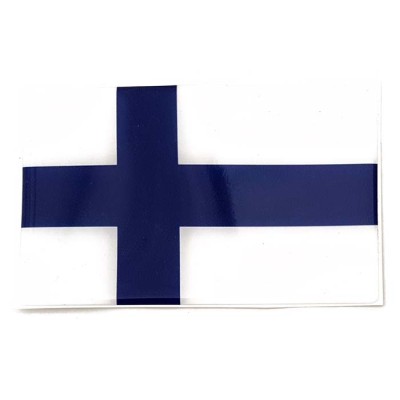 Finland Finnish Flag Sticker Decal Badge 3d Resin Gel Domed 1 Pack 104mm x 64mm
