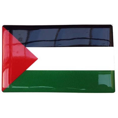 Palestine Palestinian Flag Sticker Decal Badge 3d Resin Gel Domed 1 Pack 104mm x 64mm