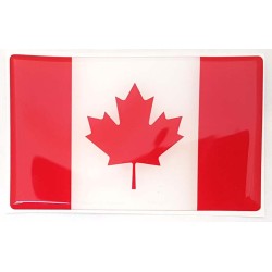 Canada Canadian Flag Sticker Decal Badge 3d Resin Gel Domed 1 Pack 104mm x 64mm