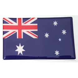 Australia Australian Flag Sticker Decal Badge 3d Resin Gel Domed 1 Pack 104mm x 64mm