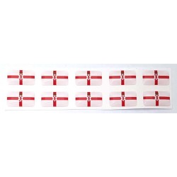 Northern Ireland Ulster Banner Flag Sticker Decal Badge 3d Resin Gel Domed 10 Pack 14mm x 8mm