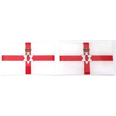 Northern Ireland Ulster Banner Flag Sticker Decal Badge 3d Resin Gel Domed 2 Pack 52mm x 32mm