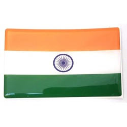 India Indian Flag Sticker Decal Badge 3d Resin Gel Domed 1 Pack 104mm x 64mm