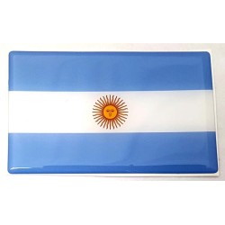 Argentina Argentinian Flag Sticker Decal Badge 3d Resin Gel Domed 1 Pack 104mm x 64mm