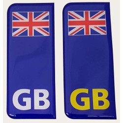 GB Number Plate Sticker Decal Badge Brexit Union Jack Flag 3d Resin Gel Domed