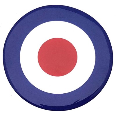 Mod Target Sticker Decal Badge Moped Scooter Resin Gel 3D Domed 100mm