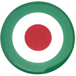 Mod Target Sticker Decal Badge Italy Moped Scooter Resin Gel 3D Domed 80mm